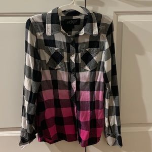 Fox pink ombré flannel